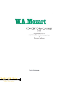 W.A MOZART CONCERTO FOR CLARINET IN Bb, K 622