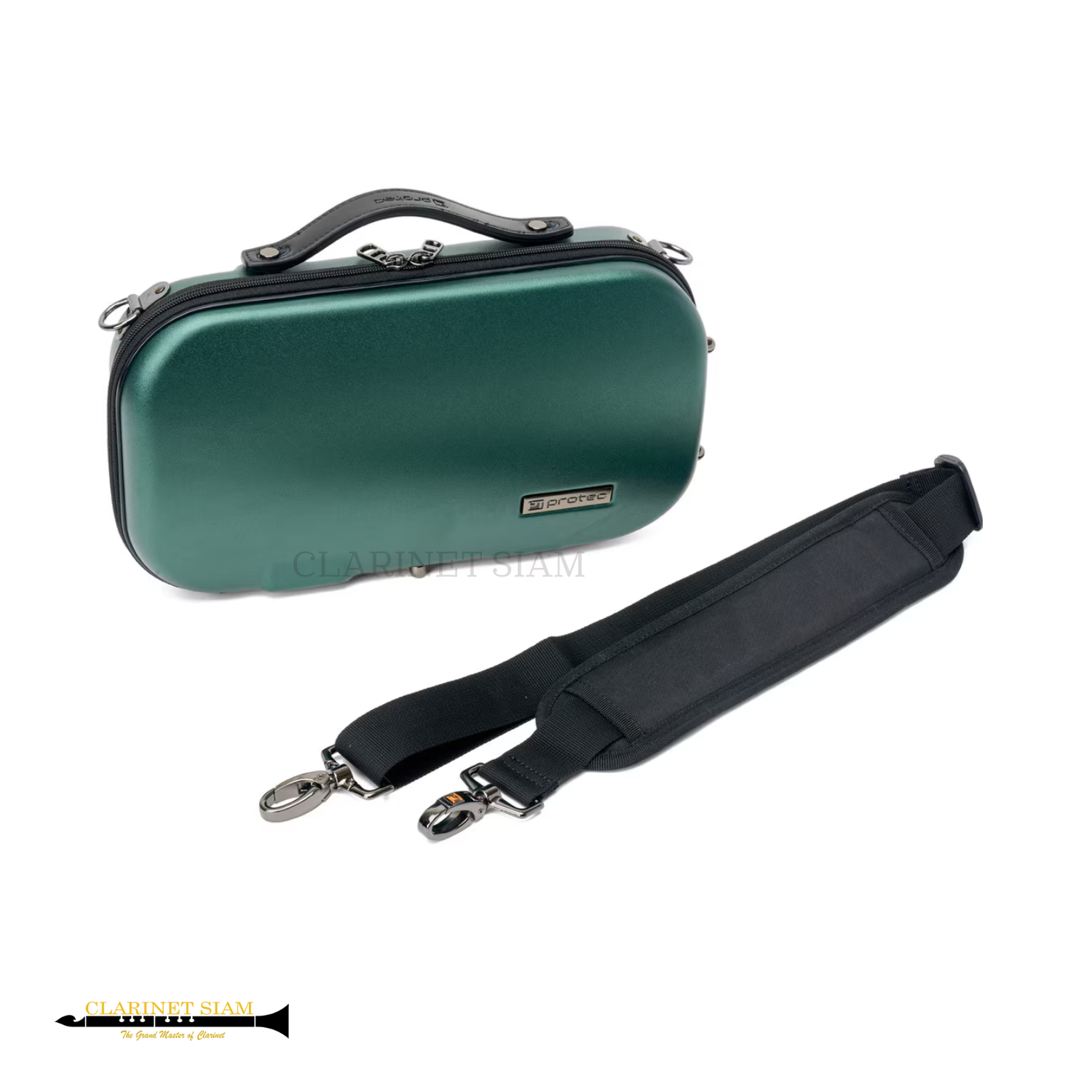 Protec Micro Zip Clarinet Case ABS ((Hunter Green) BM307HG (4) Protec Micro Zip Clarinet Case ABS (Hunter Green) BM307HG